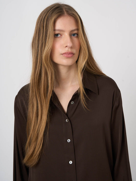Young Ideas & Henmores -Silk Blouse -1821 Cocoa -8