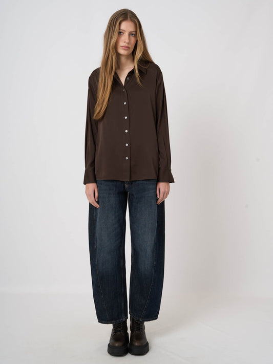 Young Ideas & Henmores -Silk Blouse -1821 Cocoa -8
