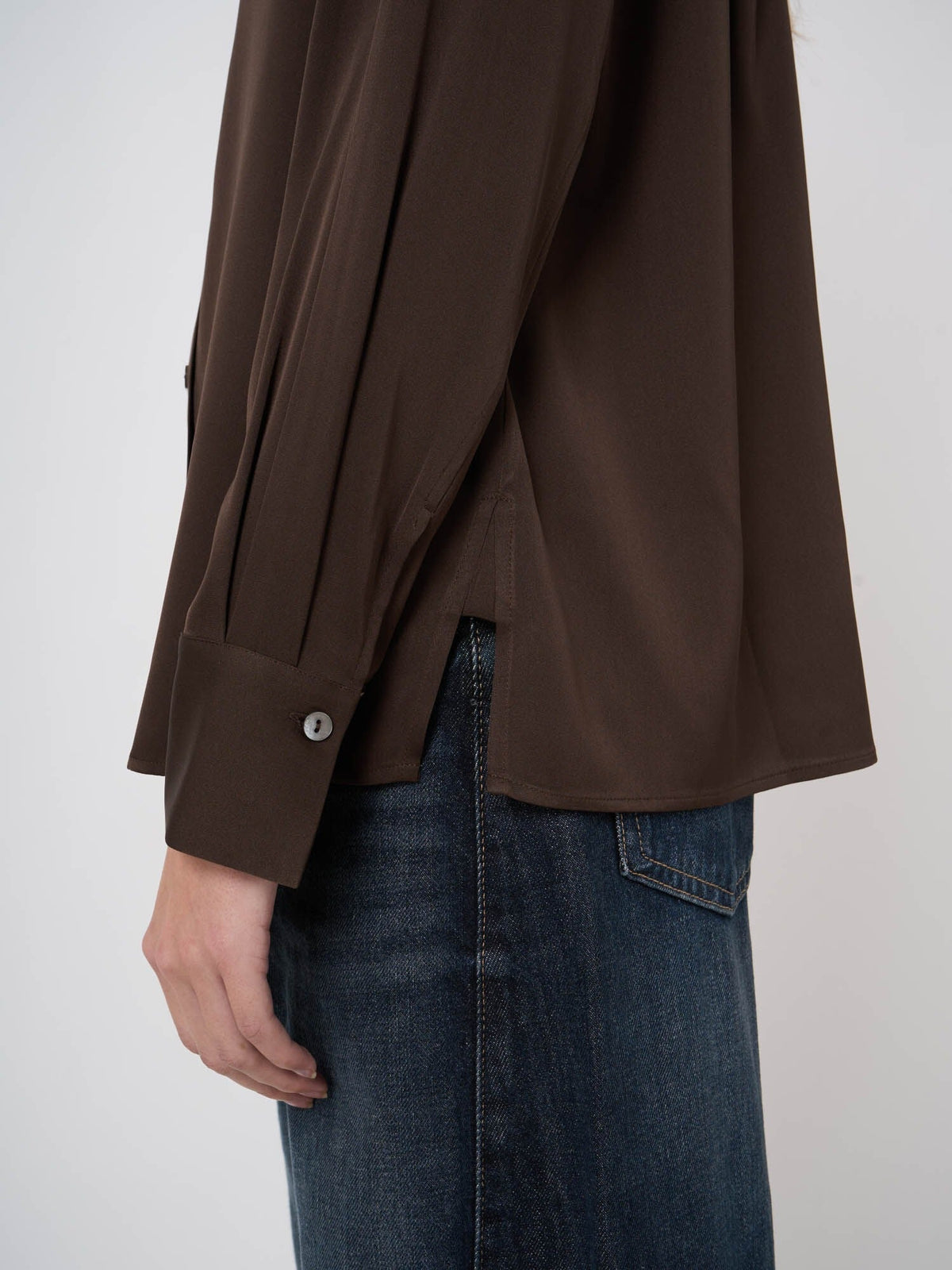 Young Ideas & Henmores -Silk Blouse -1821 Cocoa -8