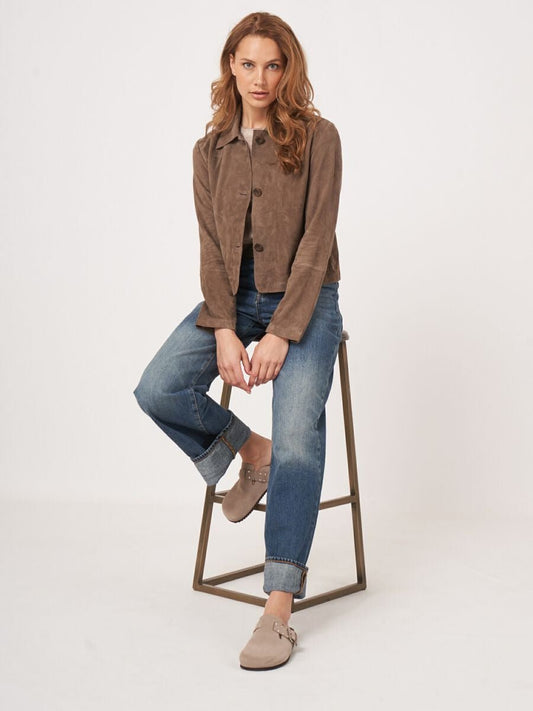 Young Ideas & Henmores - Suede Crop Jacket - 1695 Soil - 8