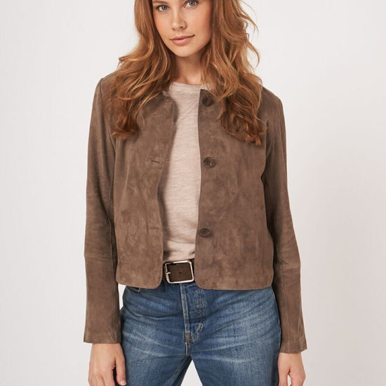 Young Ideas & Henmores - Suede Crop Jacket - 1695 Soil - 8