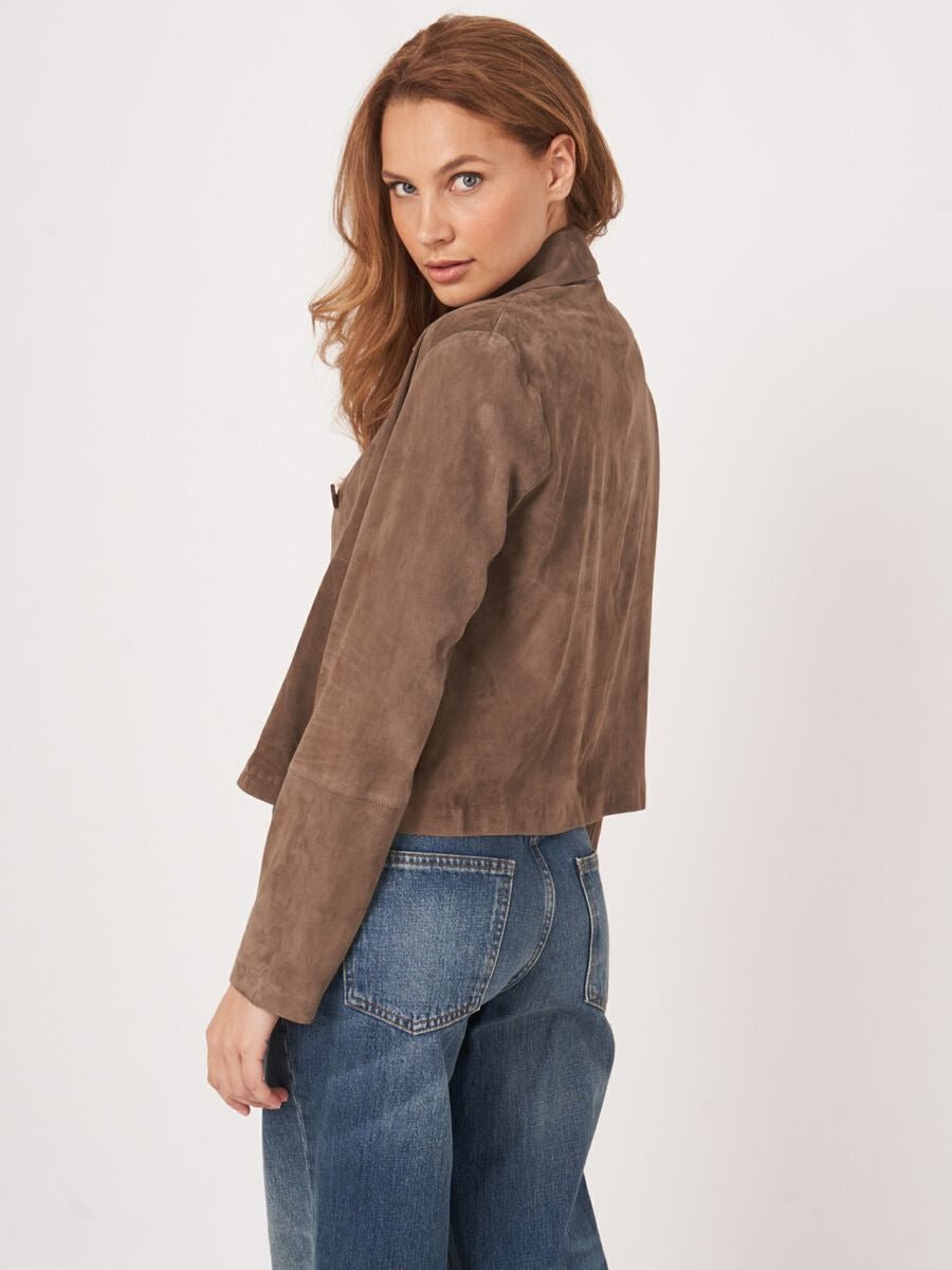 Young Ideas & Henmores - Suede Crop Jacket - 1695 Soil - 8