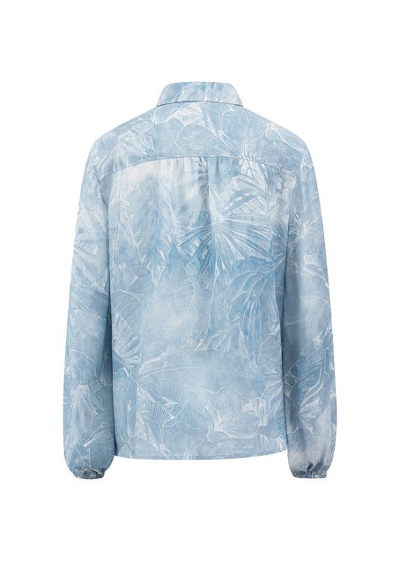 Young Ideas & Henmores - Abstract Palm Shirt - 452 Wave Blue - 8