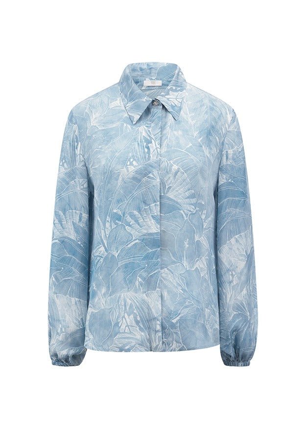 Young Ideas & Henmores - Abstract Palm Shirt - 452 Wave Blue - 8