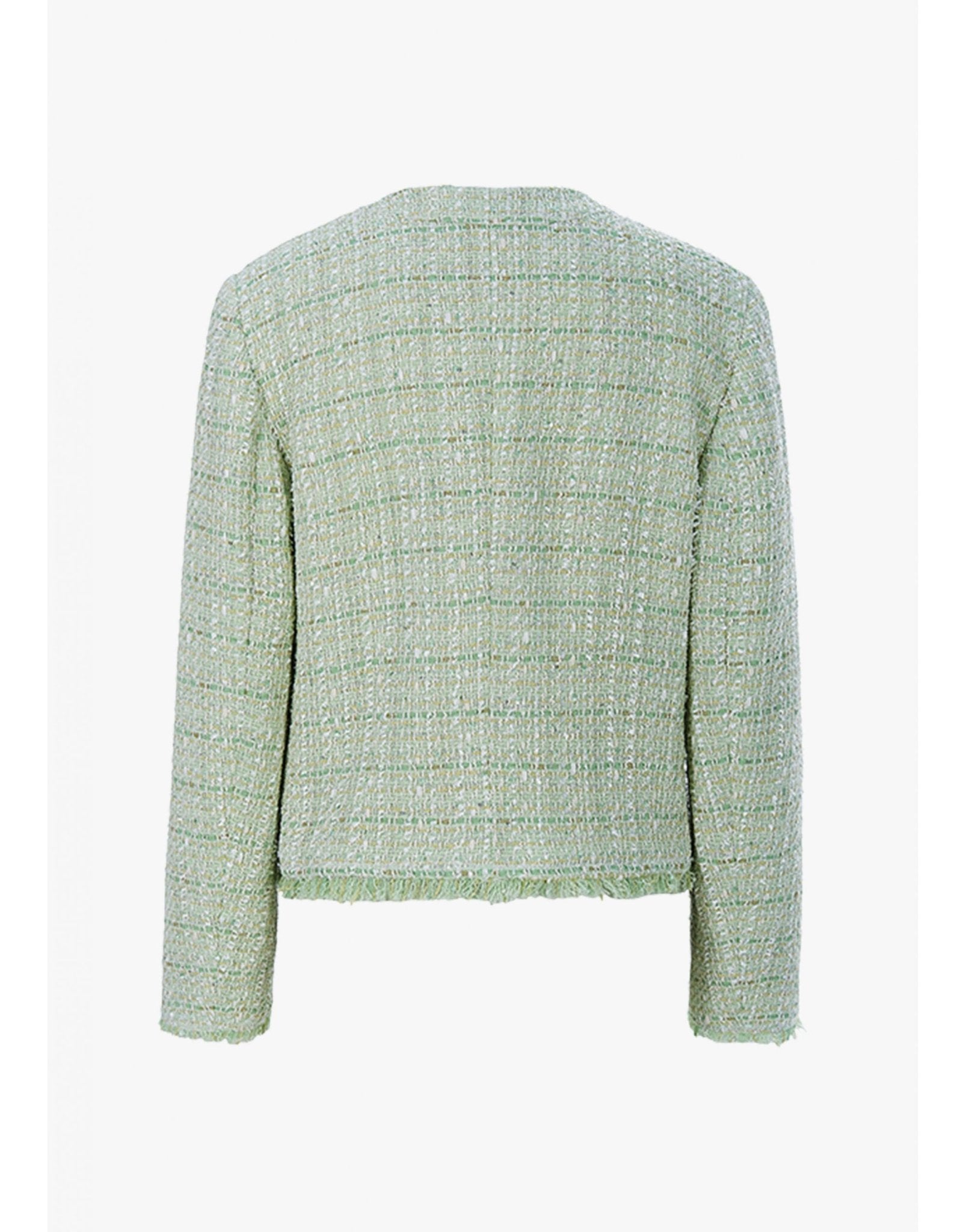 Young Ideas/Henmores - Boucle Raw Hem Boxy Jacket - 554 Menta Green - 8
