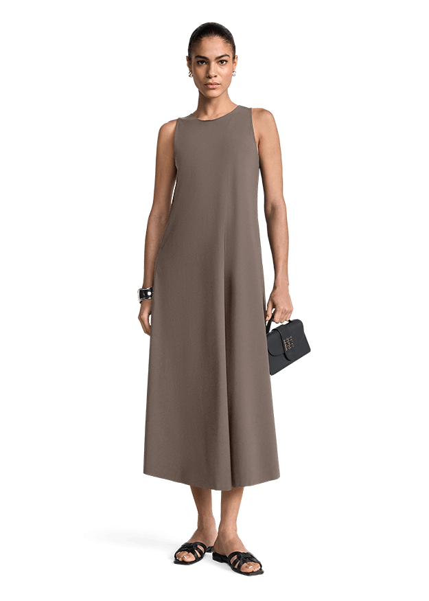 Young Ideas & Henmores -Boundless Horizon Sleeveless Jersey Dress -646 Ash -8