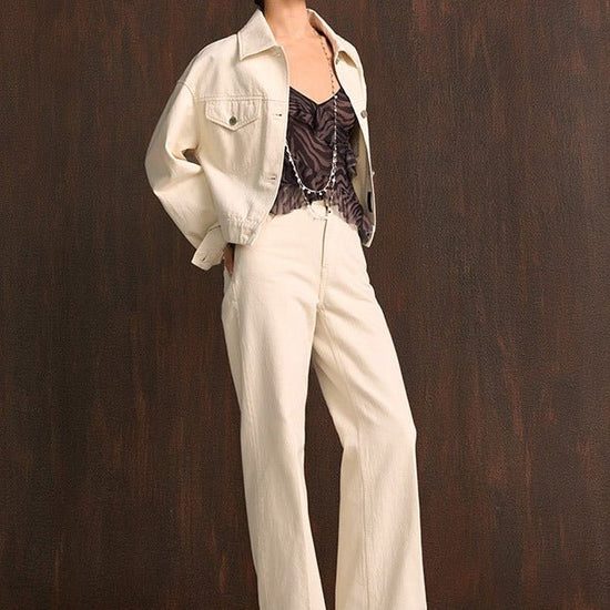 Young Ideas & Henmores -Boundless Horizon Wide Leg Jeans -818 Oat -8