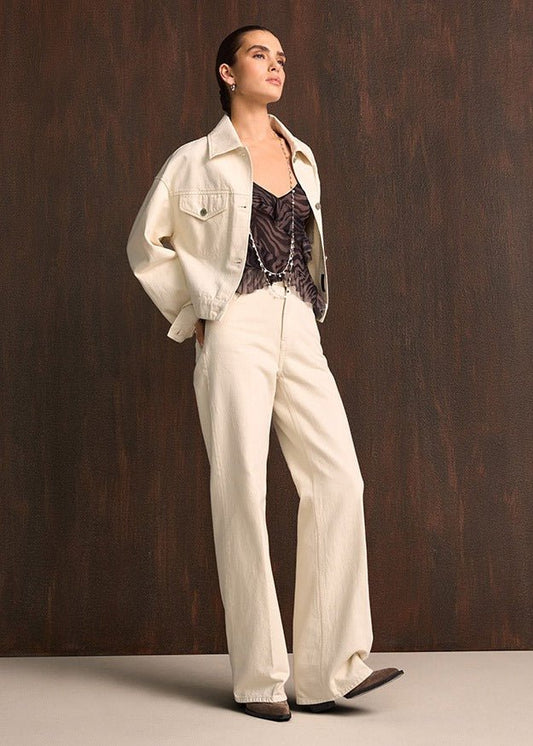 Young Ideas & Henmores -Boundless Horizon Wide Leg Jeans -818 Oat -8