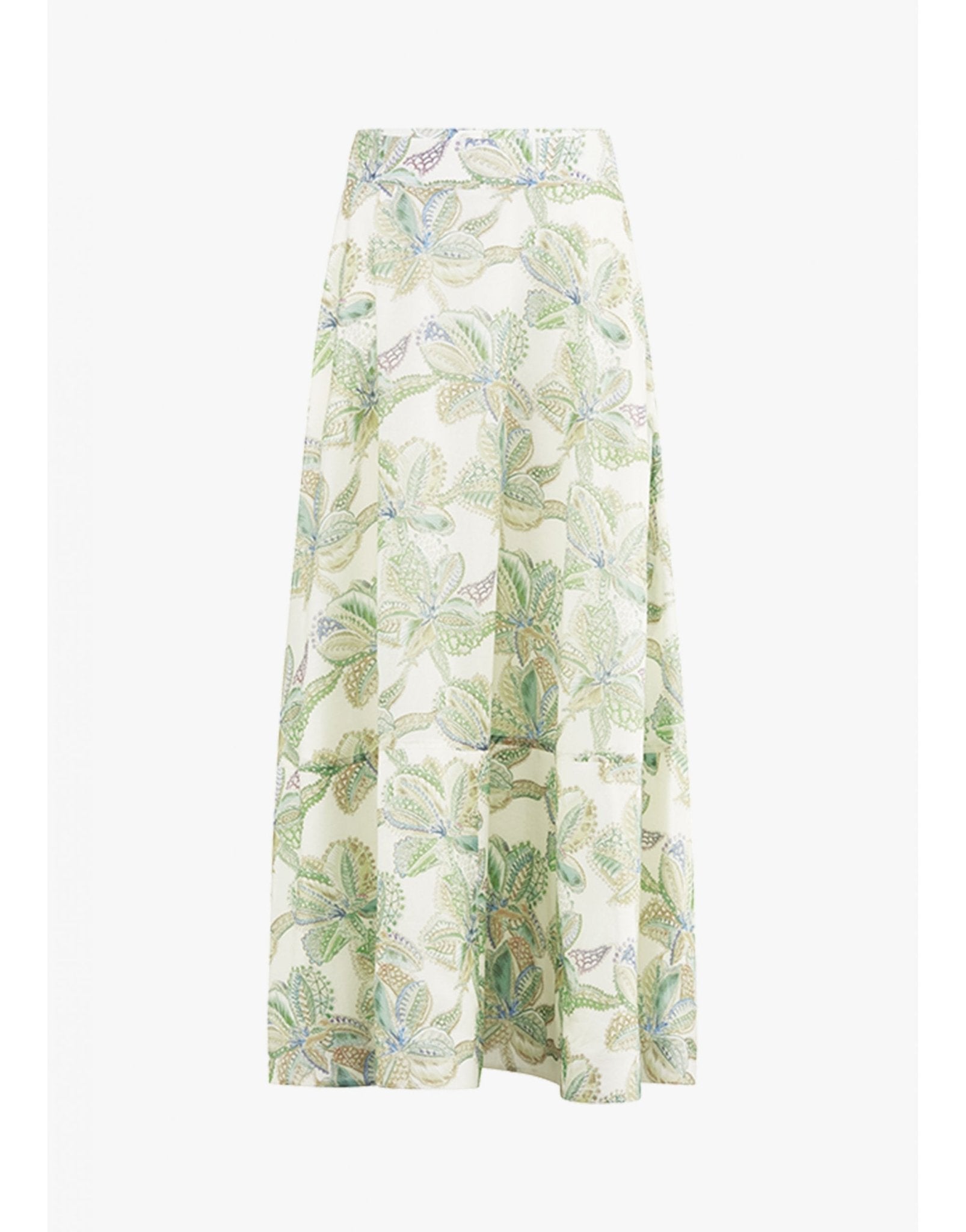 Young Ideas/Henmores - Cactus Print Midi Skirt - 568 Cactus Patterned - 8