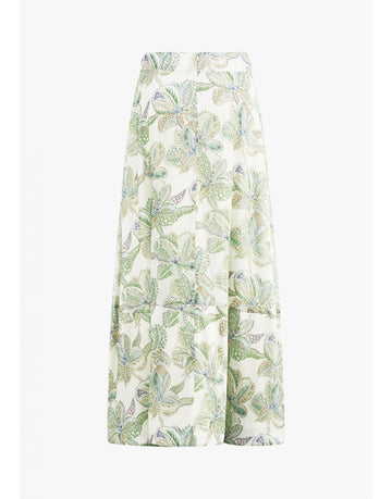 Young Ideas/Henmores - Cactus Print Midi Skirt - 568 Cactus Patterned - 8