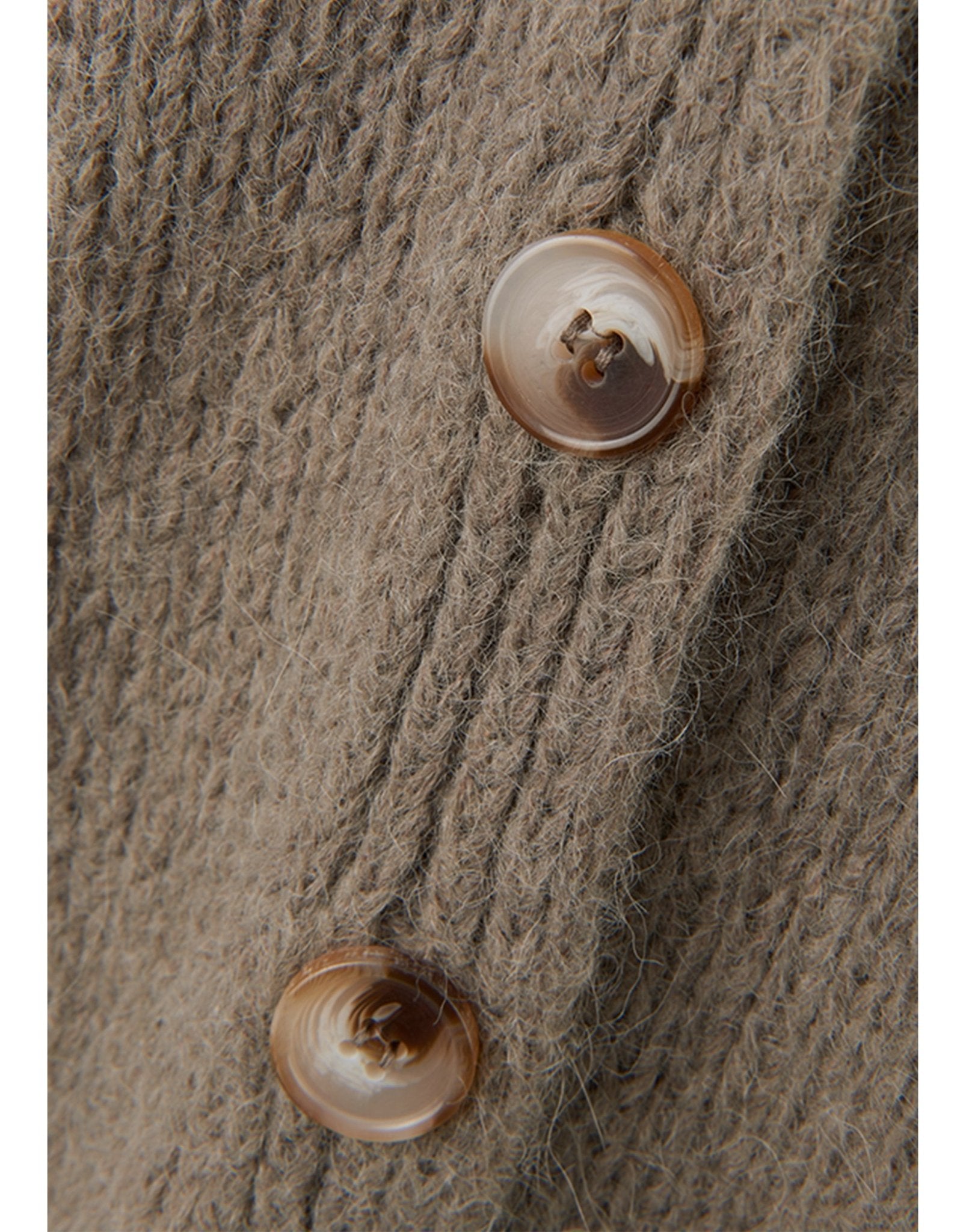 Young Ideas/Henmores - Cherry Love Oversized Knitted Cardigan - 578 Tundra Brown - XS