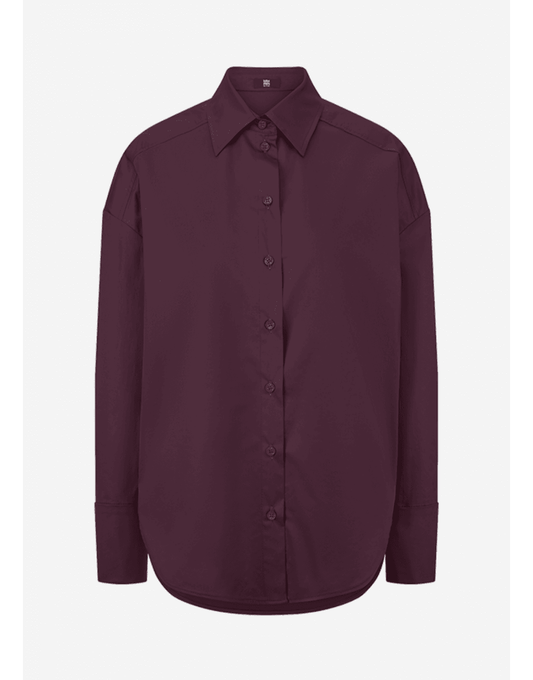 Young Ideas/Henmores - Classic Shirt With Tie Option - 346 Burgundy - 8