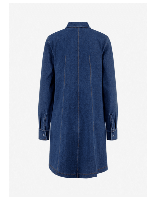 Young Ideas/Henmores - Denim Contrast Stitch Panelled Dress - 423 Light Authentic Blue - 8