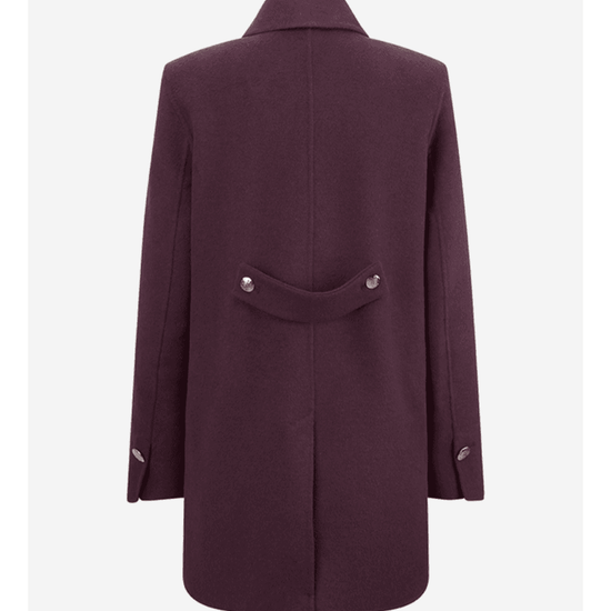 Young Ideas/Henmores - Double Breasted Mid Length Coat - 346 Burgundy - 10