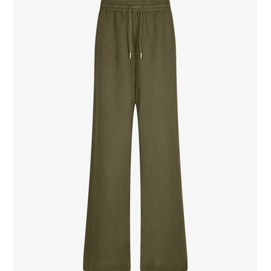 Young Ideas/Henmores - Elasticated Waist Wide Leg Trousers - 524 Khaki - 8