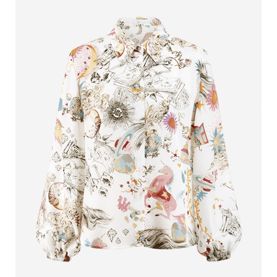 Young Ideas/Henmores - Fairytale Print Blouse - 143 Offwhite Patterned - 8
