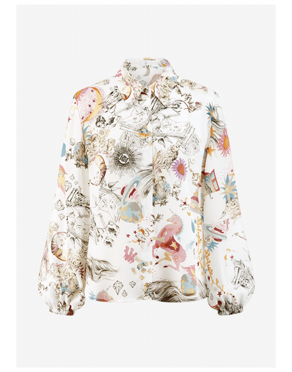Young Ideas/Henmores - Fairytale Print Blouse - 143 Offwhite Patterned - 8