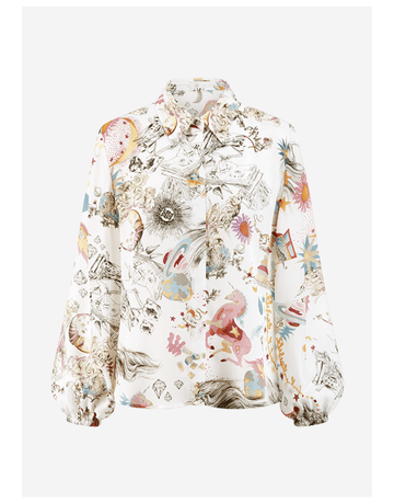 Young Ideas/Henmores - Fairytale Print Blouse - 143 Offwhite Patterned - 8