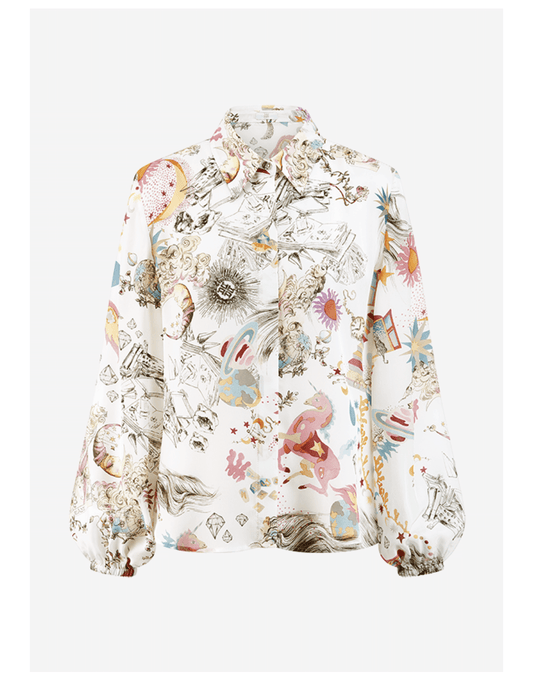 Young Ideas/Henmores - Fairytale Print Blouse - 143 Offwhite Patterned - 8