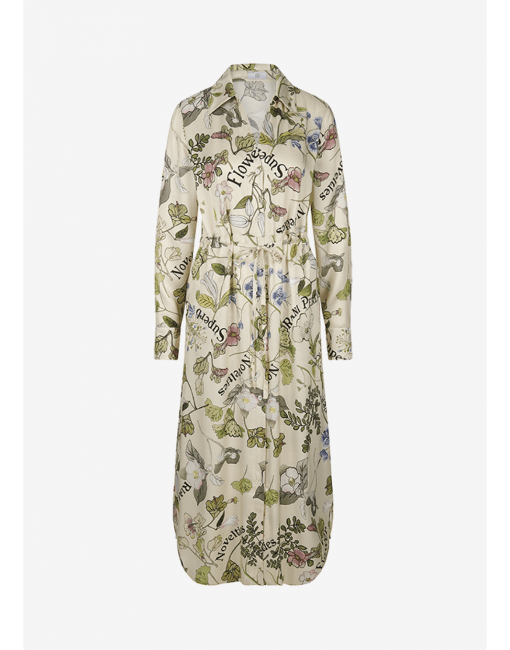 Young Ideas/Henmores - Floral Print Text Dress - 184 Ivory Multi - 8