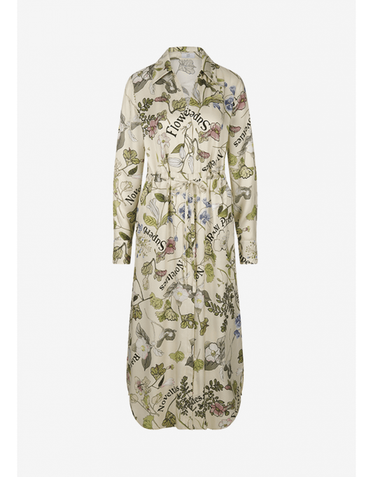 Young Ideas/Henmores - Floral Print Text Dress - 184 Ivory Multi - 8