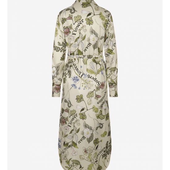 Young Ideas/Henmores - Floral Print Text Dress - 184 Ivory Multi - 8