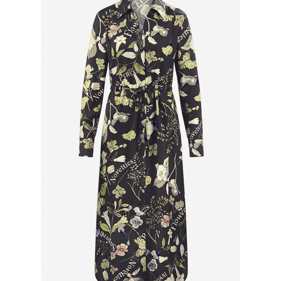 Young Ideas/Henmores - Floral Print Text Dress - 184 Ivory Multi - 8