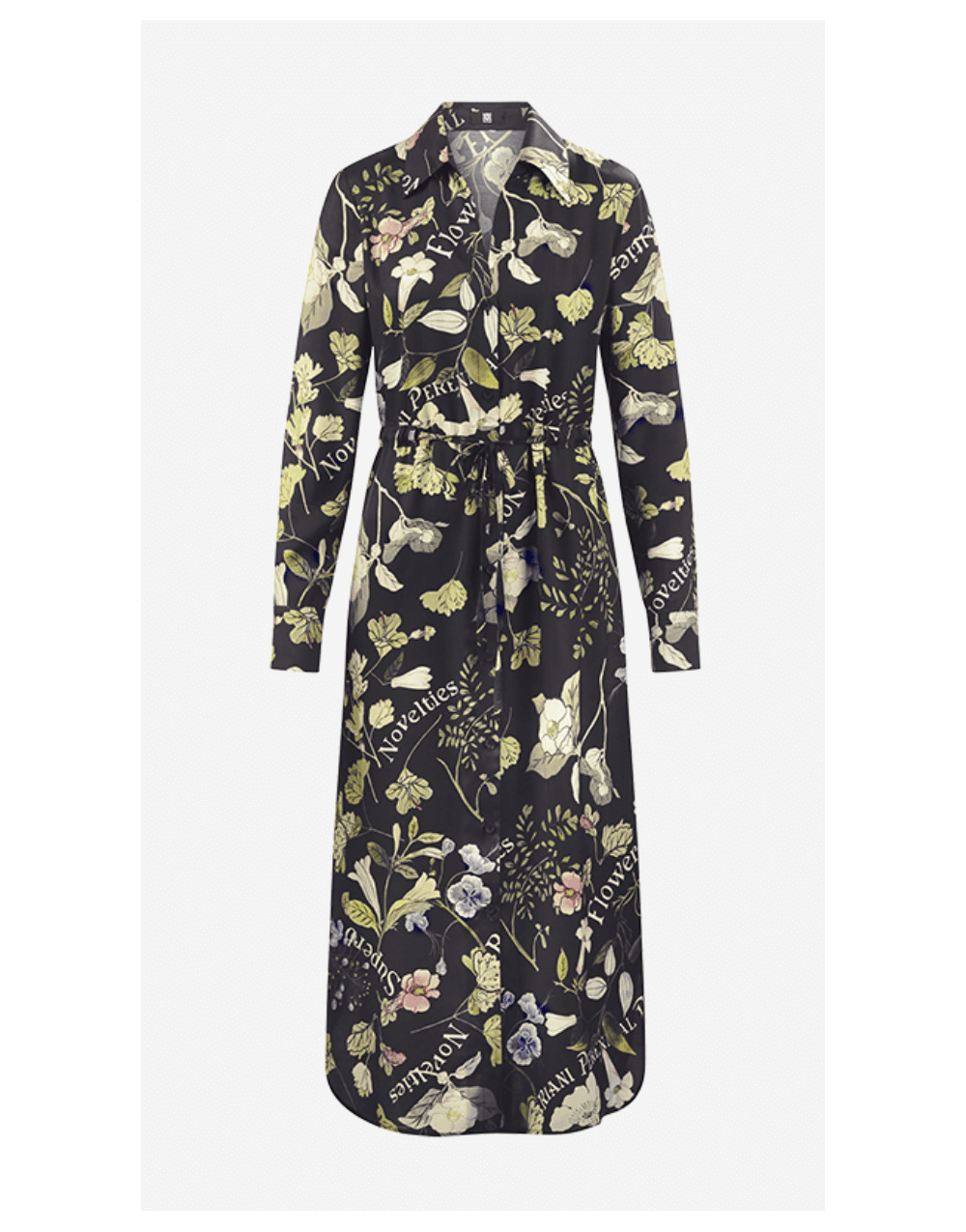 Young Ideas/Henmores - Floral Print Text Dress - 184 Ivory Multi - 8