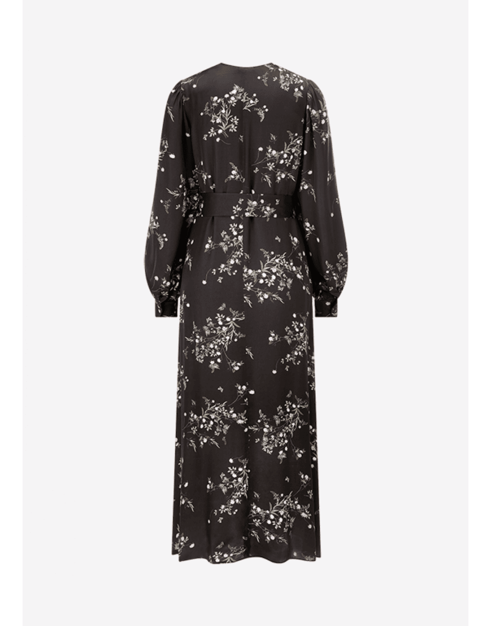 Young Ideas/Henmores - Floral Scatter V Neck Midi Dress - 692 Cacao Patterned - 8