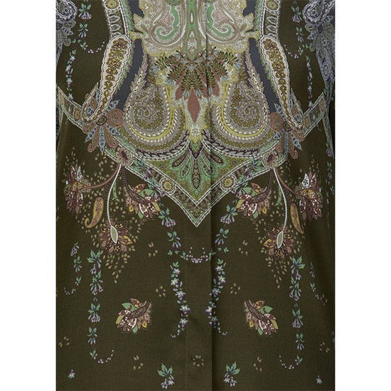 Young Ideas & Henmores -Flowing Tides Patterned Blouse -583 Olive -8