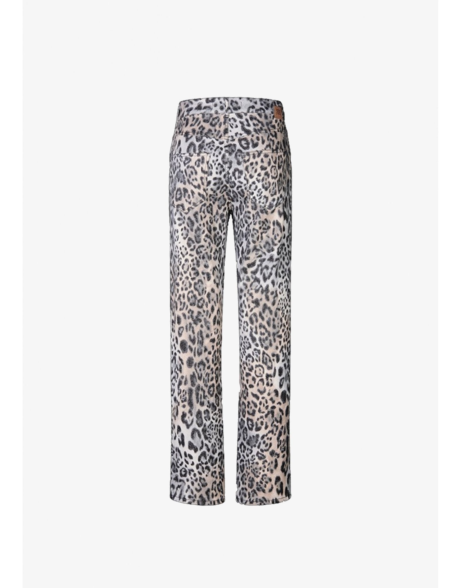 Young Ideas/Henmores - Himalaya Cheetah Print Straight Leg Jeans - 954 Grey Patterned - 8