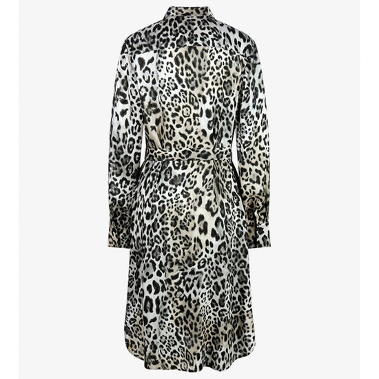 Young Ideas/Henmores - Himalaya Cheetah Print Tie Waist Dress - 954 Grey Patterned - 10