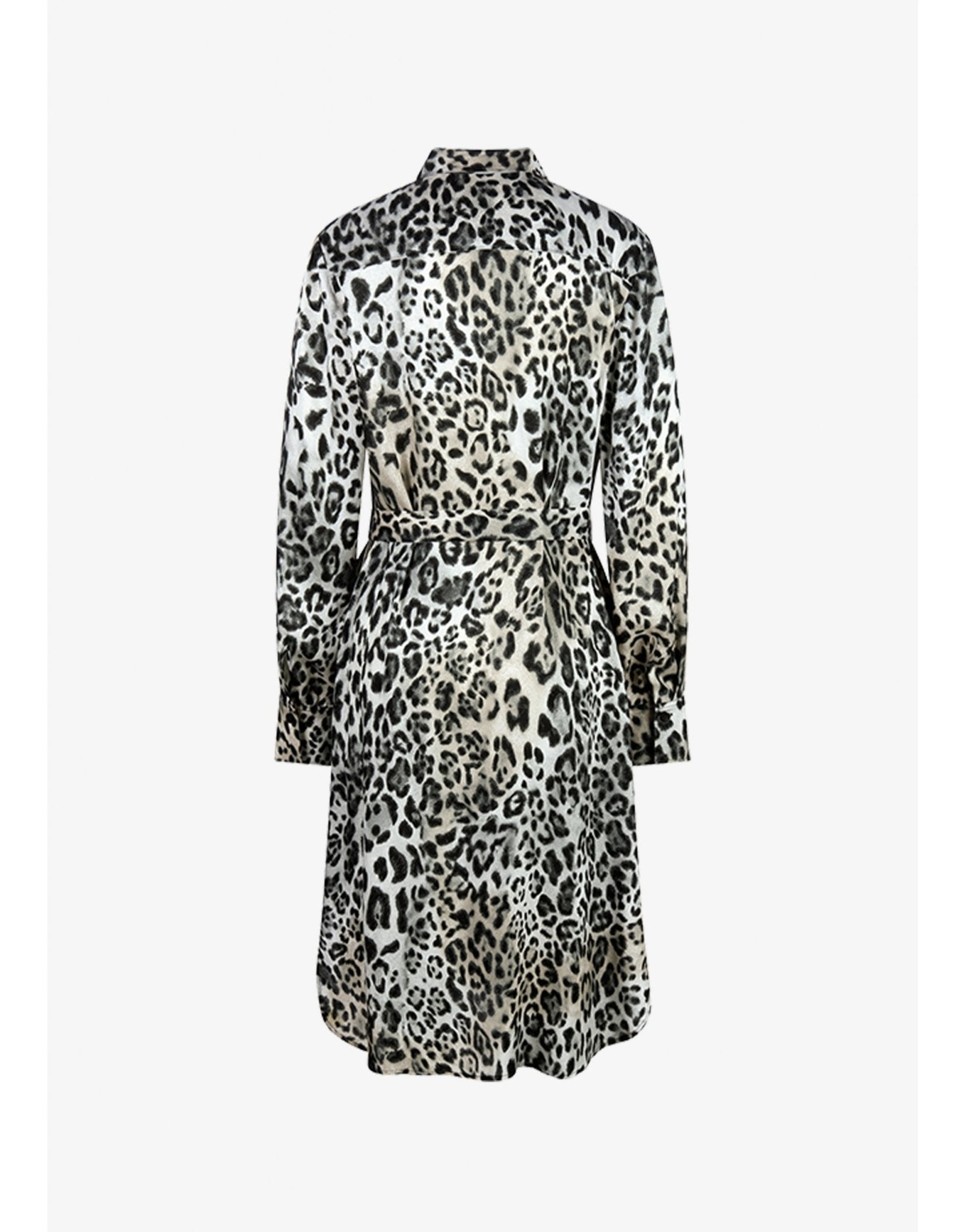 Young Ideas/Henmores - Himalaya Cheetah Print Tie Waist Dress - 954 Grey Patterned - 10