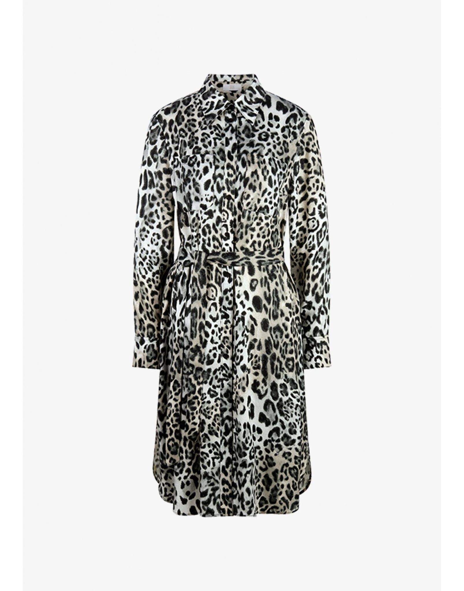 Young Ideas/Henmores - Himalaya Cheetah Print Tie Waist Dress - 954 Grey Patterned - 10