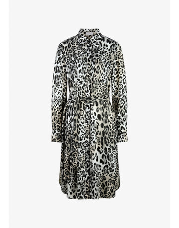 Young Ideas/Henmores - Himalaya Cheetah Print Tie Waist Dress - 954 Grey Patterned - 10