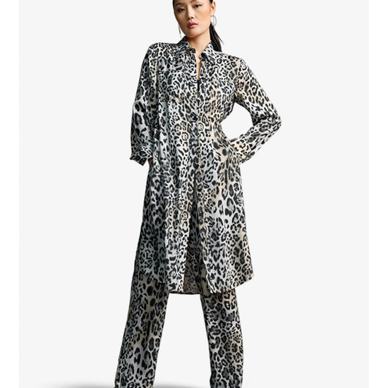 Young Ideas/Henmores - Himalaya Cheetah Print Tie Waist Dress - 954 Grey Patterned - 10