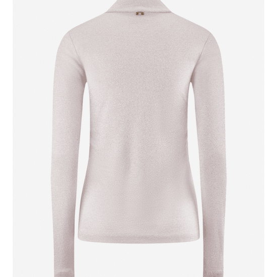 Young Ideas/Henmores - Jersey Lurex High Neck Top - 819 Panama Beige - 8