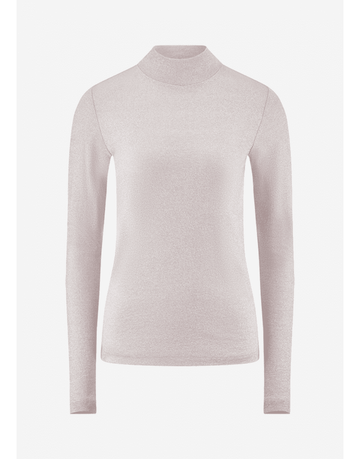 Young Ideas/Henmores - Jersey Lurex High Neck Top - 819 Panama Beige - 8