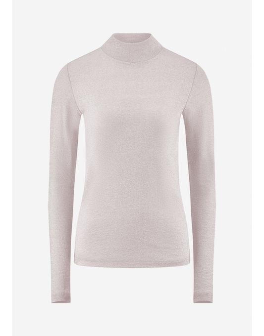 Young Ideas/Henmores - Jersey Lurex High Neck Top - 819 Panama Beige - 8