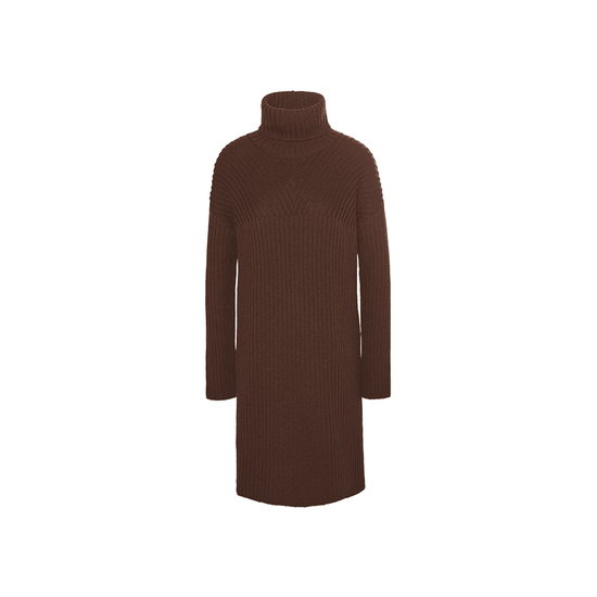 Young Ideas/Henmores - Knitted Roll Neck Short Dress - 649 Soil - 8