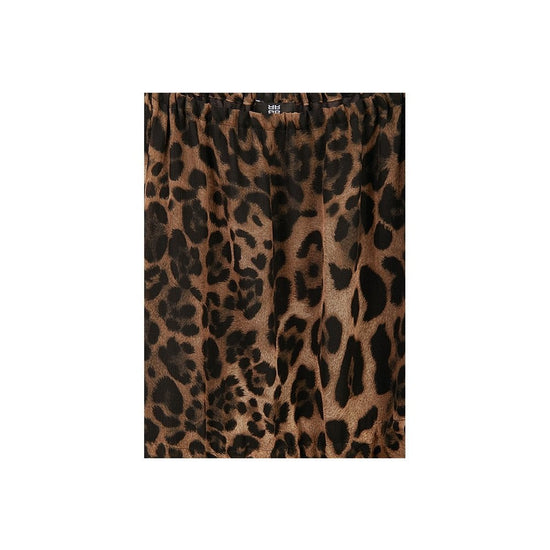 Young Ideas/Henmores - Leopard Sheer Sleeve Belted Dress - 884 Brown Multi - 10