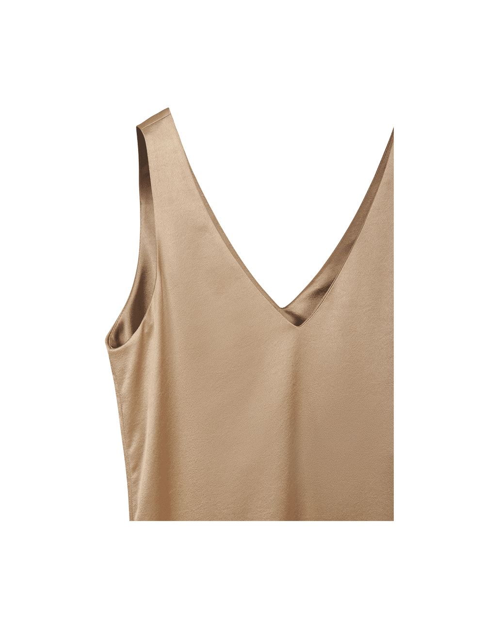 Young Ideas/Henmores - Metallic Low V - Neck Dress - 202 Gold - 8