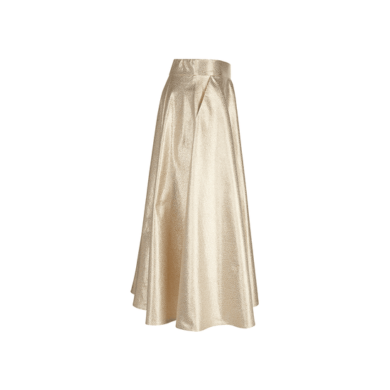 Young Ideas/Henmores - Metallic Textured Pleat Skirt - 280 Gold Pattern - 8