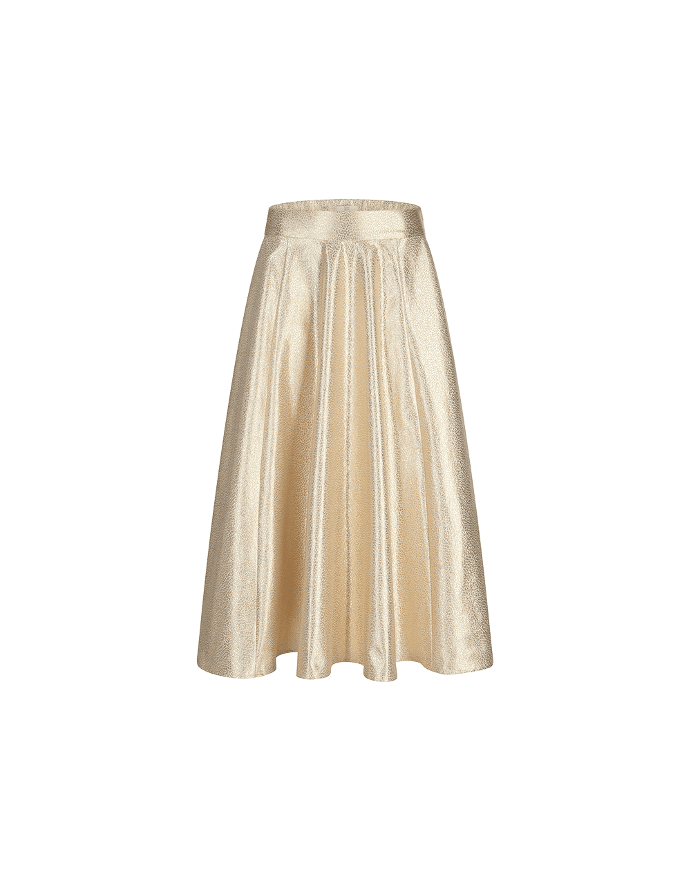 Young Ideas/Henmores - Metallic Textured Pleat Skirt - 280 Gold Pattern - 8
