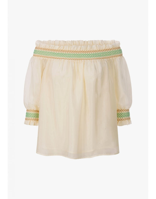 Young Ideas/Henmores - Off Shoulder Boho Blouse - 808 Dune - 8