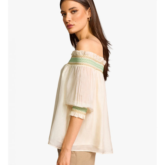 Young Ideas/Henmores - Off Shoulder Boho Blouse - 808 Dune - 8