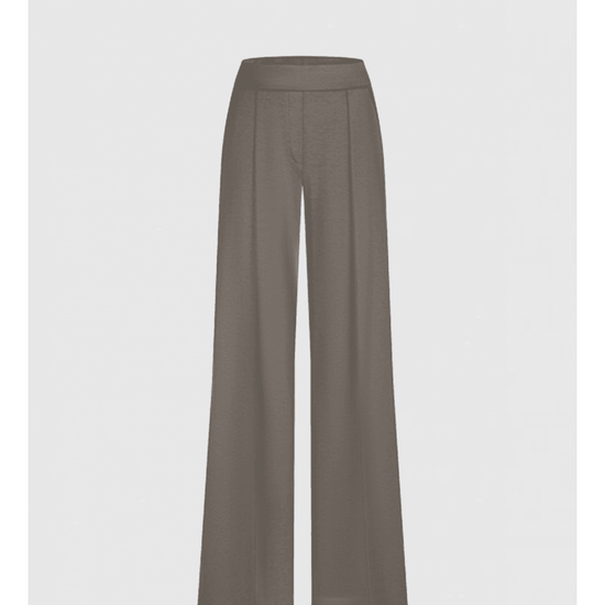 Young Ideas/Henmores - Pull On Wide Leg Trousers - 641 Dreamwood Brown - 8