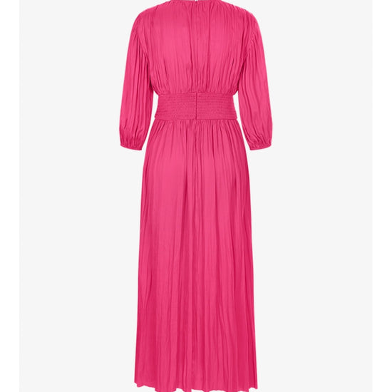 Young Ideas/Henmores - Ruched Detail Knotted Midi Dress - 345 Raspberry - 10