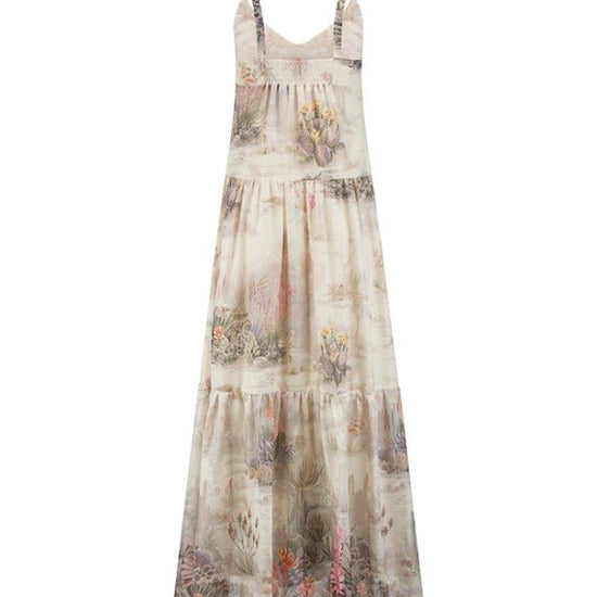 Young Ideas & Henmores - Sea Nature Thin Strap Midi Dress - 860 Straw Multi - 8
