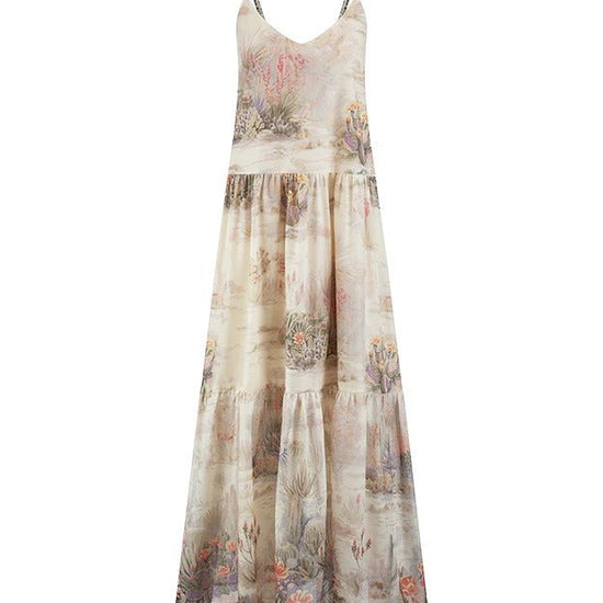 Young Ideas & Henmores - Sea Nature Thin Strap Midi Dress - 860 Straw Multi - 8